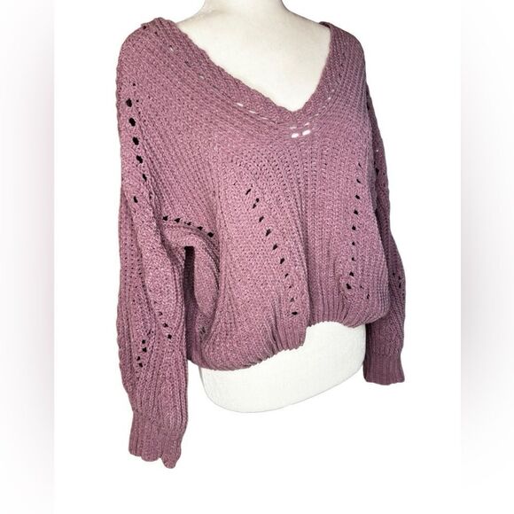 Moon & Madison knit crop oversized sweater size x-Small - Picture 2 of 7